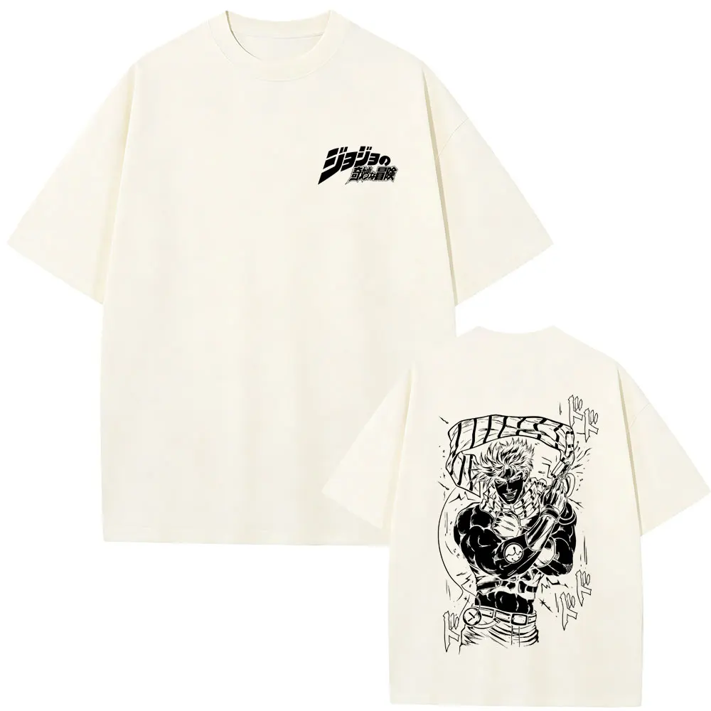 Anime JoJo's Bizarre Adventure Jotaro Kujo Graphic T-shirt Men Women Manga Fashion Vintage T Shirts Oversized Streetwear Unisex