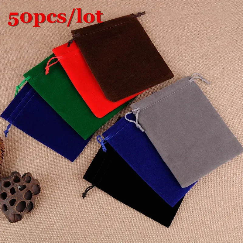 50pcs 20x30cm Large Size Big Drawstring Gift Bag Velvet Bag Pouches Drawable Christmas Packaging Bags Custom Personalize Logo