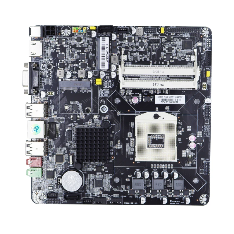 Imagem -02 - Zillion-placa-mãe Mini Itx Pga 989b Suporte Ddr3 Intel Core i3 i5 i7 Cpu Pentium Celeron para pc Gamer Gaming Hm65 Novo