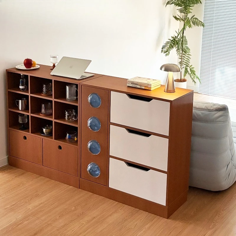 

Modular combined cabinet Retro bubble cabinet Storage storage Multifunctional side cabinet