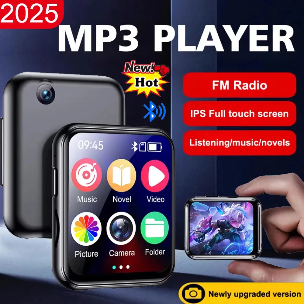 شاشة تعمل باللمس 720P مشغل فيديو MP3 HiFi بلوتوث 5.4 MP3 الموسيقى وكمان المدمج في مكبر الصوت تسجيل FM كاميرا الكتاب الإلكتروني الخ 8-128 جيجابايت #6