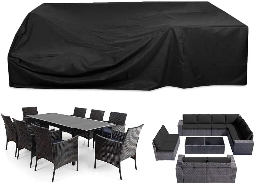 Courtyard Furniture Set, Outdoor Partition Sofa Set, Waterproof Dining Table and Chair Set, Heavy Duty fabric