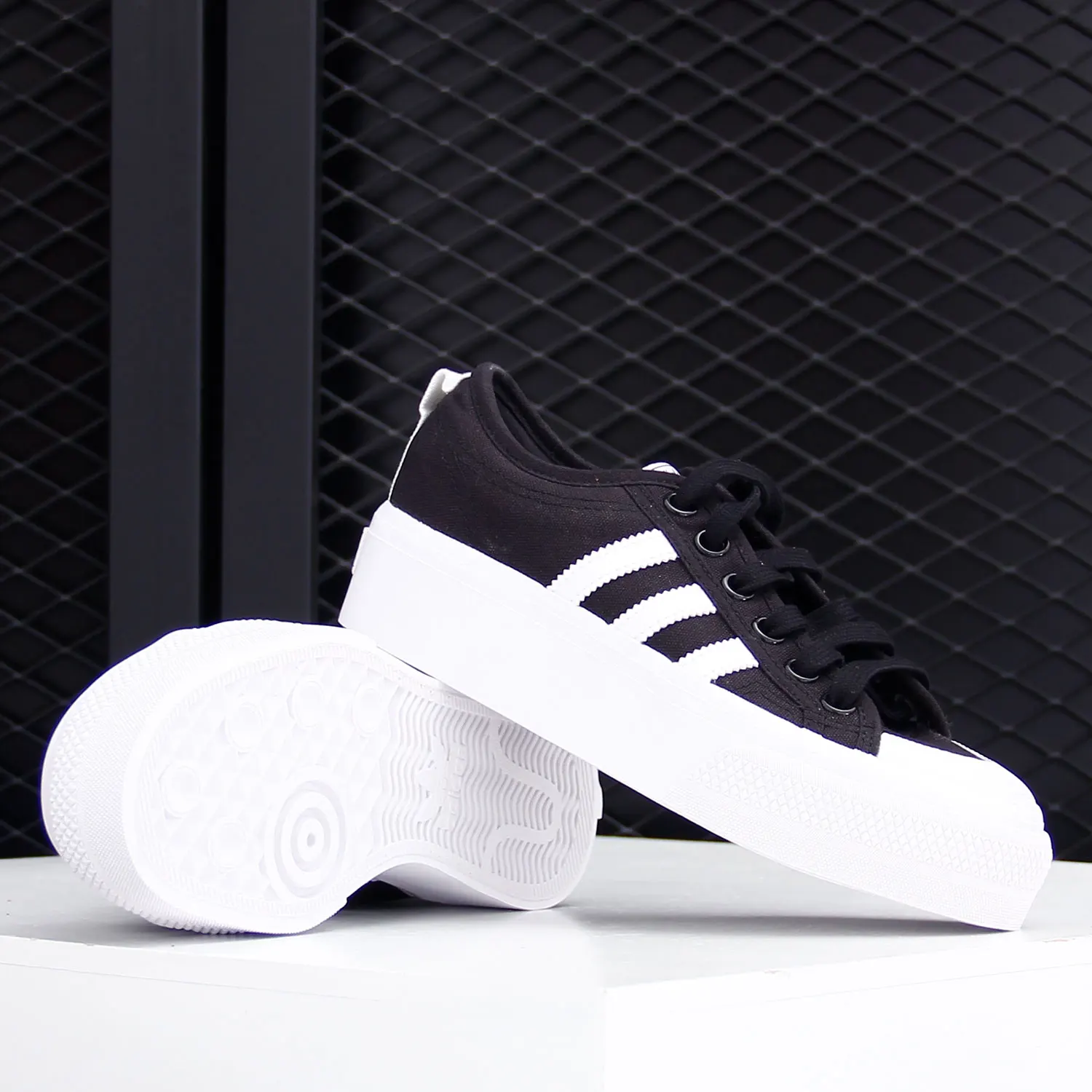 Adidas genuine clover NIZZA PLATFORM W women's sports shoes FV5321