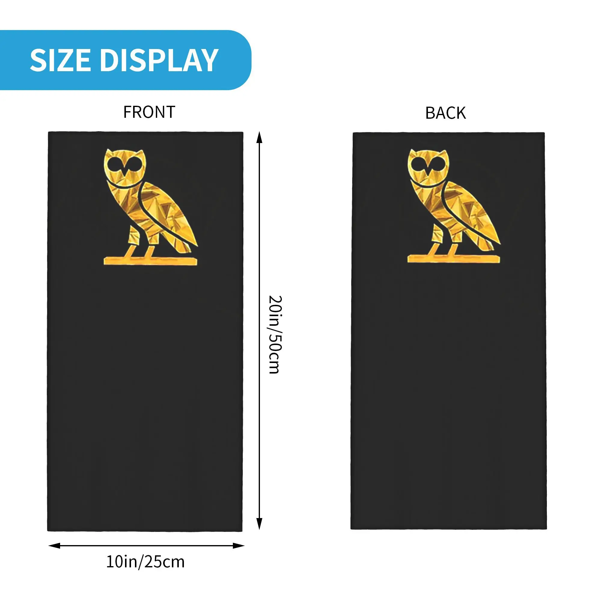 OVO أكتوبر الخاصة جدا دريك البومة باندانا الرقبة الجراب المطبوعة التفاف وشاح دافئ بالاكلافا الجري للرجال النساء الكبار تنفس