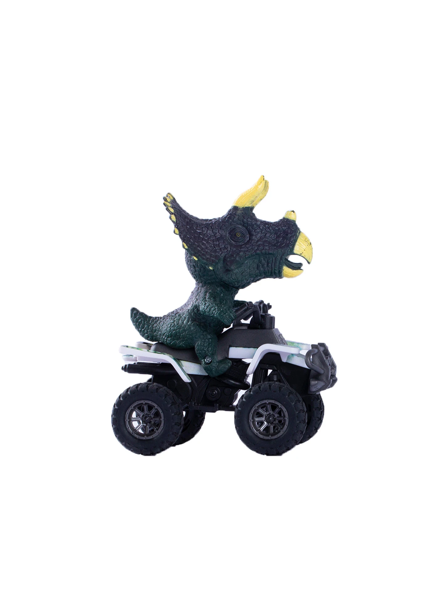 Bored to look at the triceratops inertial dinosaur pullback toy car green that can ride an off-road vehicle