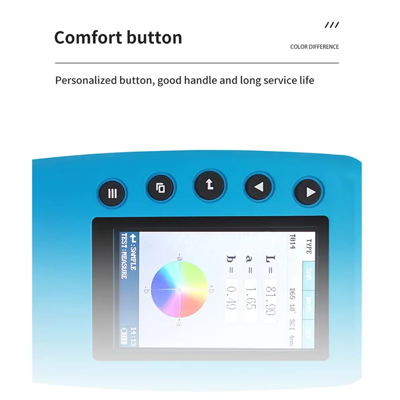 Portable High-Precise Digital Color Analyzer with Color Screen Display for Lab Testing and Color Matching for Coating Printing