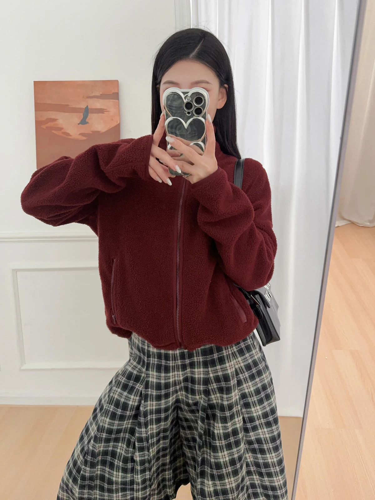 

Женский теплый шерстяной свитер на молнии с воротником-стойкой ARK из осенне-зимней коллекции, с длинными рукавами