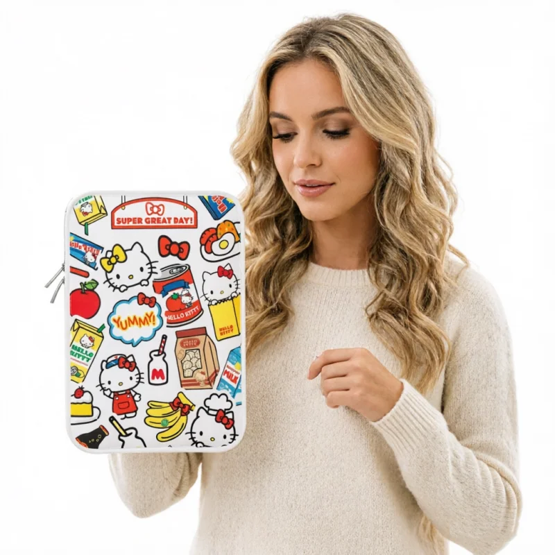 

Cartoon Character Storage Bag Hello Kitty 10 11 12 13 14 15 Inch Pu Shockproof Tablet Bag Laptop Sleeve Bag for Macbook Gift