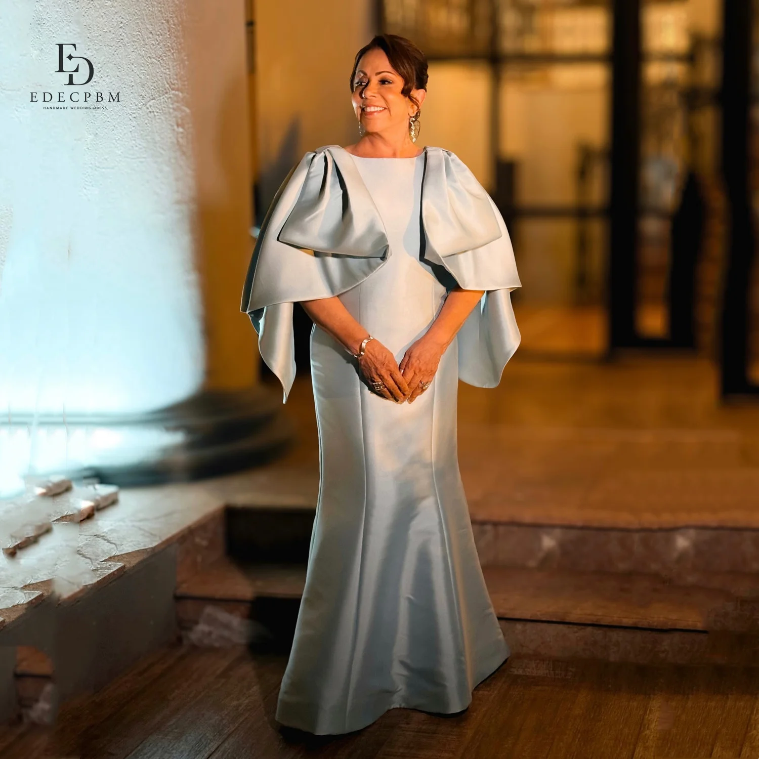 

EDECPBM Customized Women's Evening Dress Satin Prom Dresses 2026 Luxury فساتين سهرات Elegant Party Dresses for Special Occasions