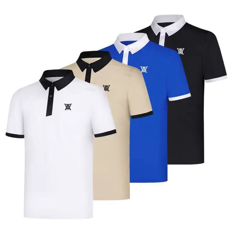 

Summer Men's Golf Shirt Casual Outdoor Sports T-Shirt Quick-Dry Breathable Short-Sleeve Collared Polo Shirt