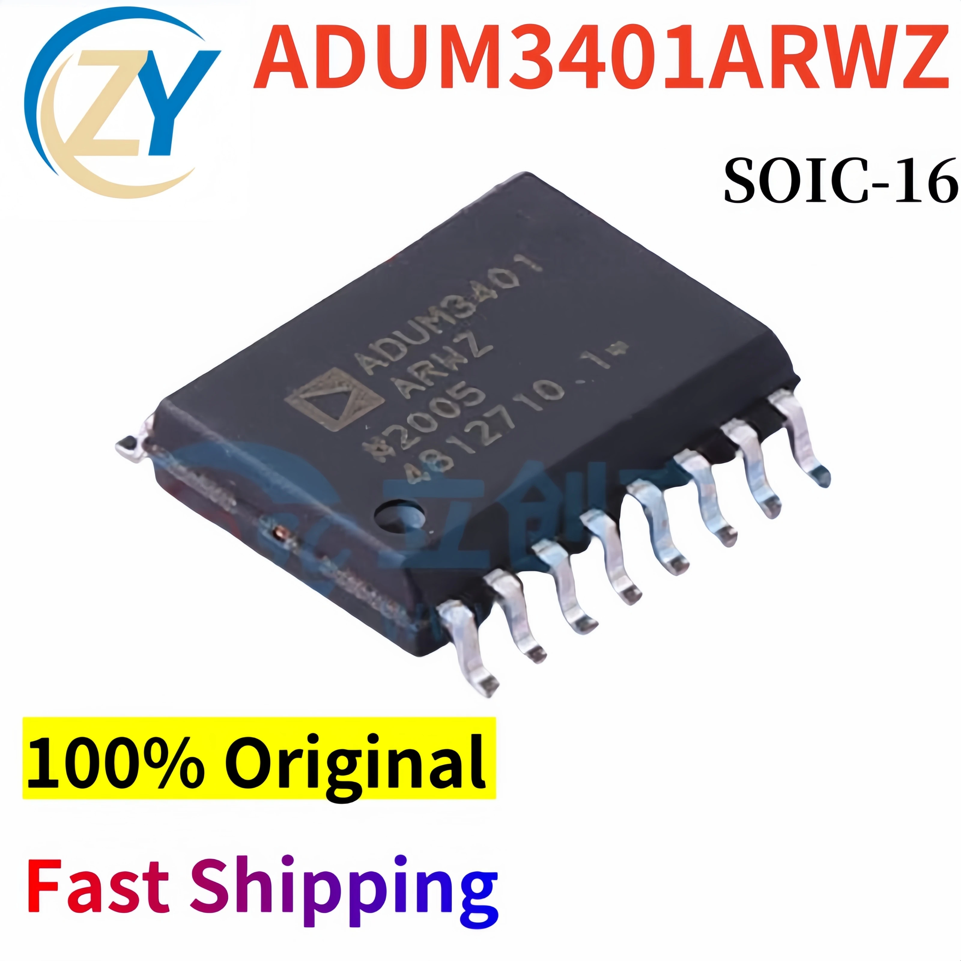 

(2pcs) ADUM3401 Digital Isolators ADUM3401ARWZ SOIC-16 2.7V-5.5V 100% Original & In Stock