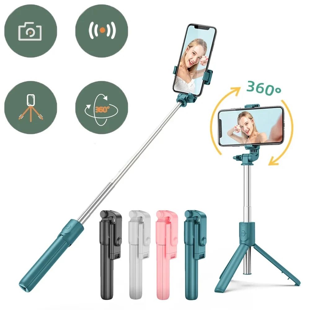 Selfie Stick Tripod Remote Shutter Extendable Monopod Adjustable For Mobile Smartphon Wireless Bluetooth Mini Phone Tripod Stand