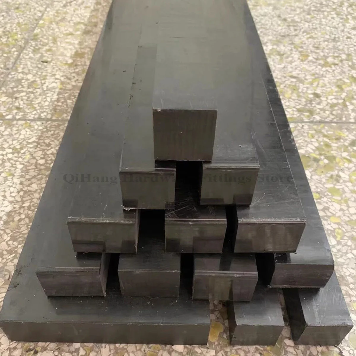 2/4Pcs Black PP Plastic Square Strip 500mm Long, Thk2-20mm Polypropylene Wear-resistant Bar