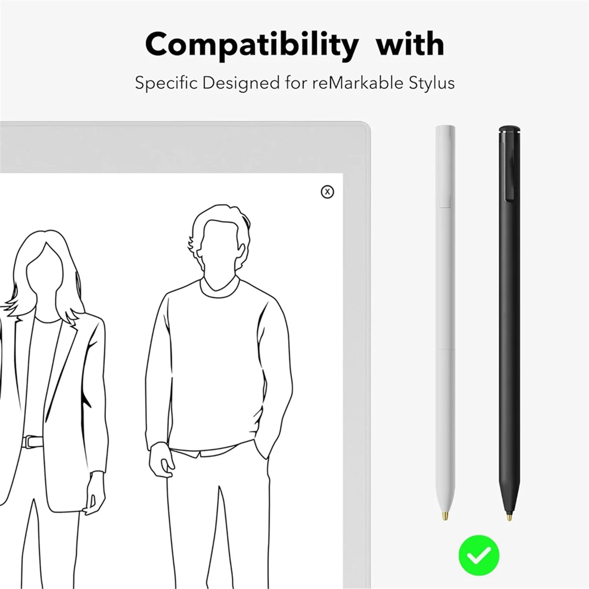 ปากกาสไตลัสสำหรับปากกามาร์กเกอร์ปลายปากกา2อันโดดเด่นพร้อมหัวปากกาอุปกรณ์กำจัดหัวปากกาโลหะ/หัวปากกาเติมอุปกรณ์เสริม
