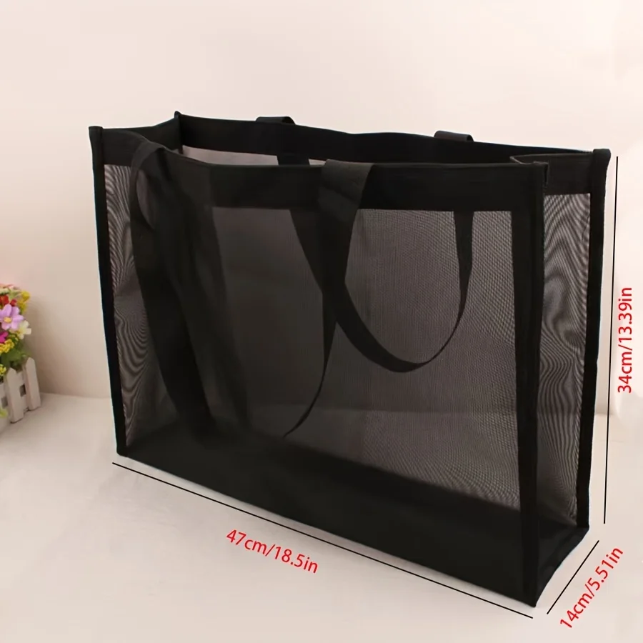 

1pc Single-Shoulder Mesh Bag, Travel Storage Bag, Clothing Organizer, Multi-Purpose Storage Pouch