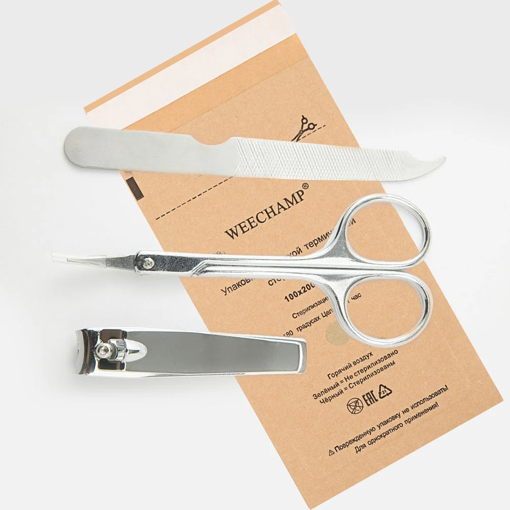 100 قطعة من أكياس ورق الكرافت النظيفة، حقيبة تعقيم للاستعمال مرة واحدة، أداة ملحقات التطهير لمعدات الأظافر