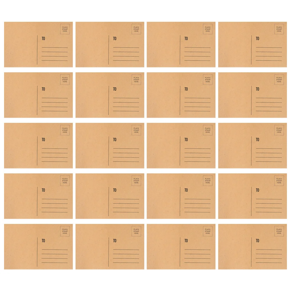 50 folhas de papel kraft cartões postais em branco imprimíveis para envio de convites de viagem aniversário escritório de negócios diy cartão postal papel