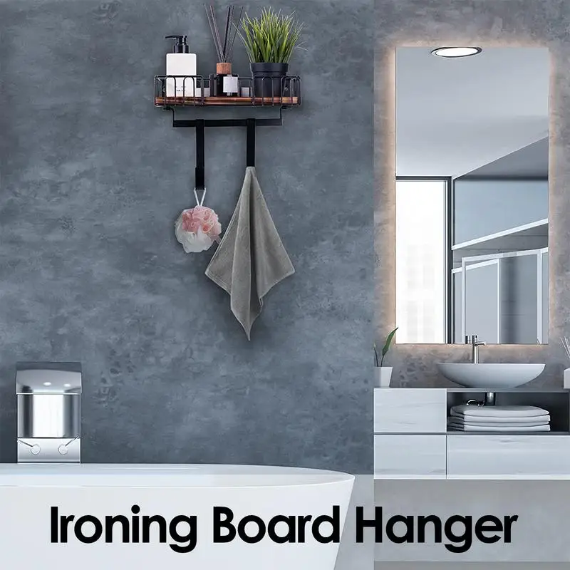 Ironing Board Hanger Over The Door Laundry Room Iron And Ironing Board Holder Easy To Install Metal Iron Board Holder