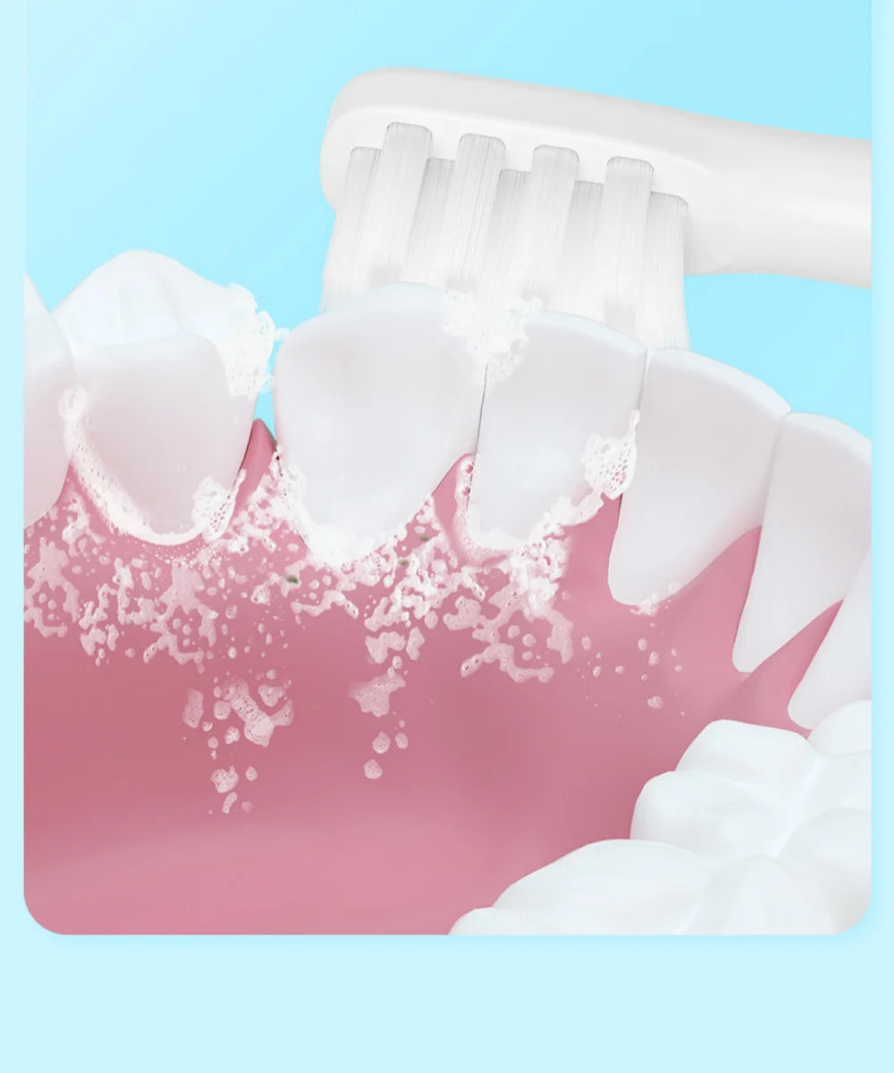 Pacote com 8 cabeças de escova de substituição para escova de dentes elétrica sônica Xiaomi Mijia T100, cerdas macias Dupont