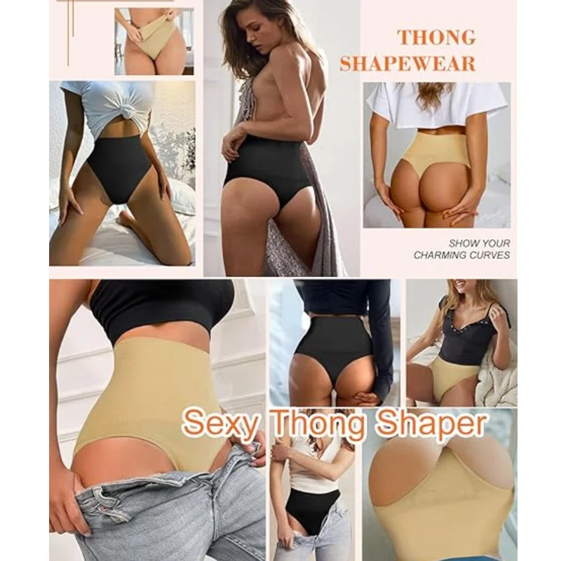 GUUDIA Steel Bones Spandex Elastico Vita media Perizoma Shapewear Mutandine Vita media Body Shaper Pancia Cintura di controllo Slip