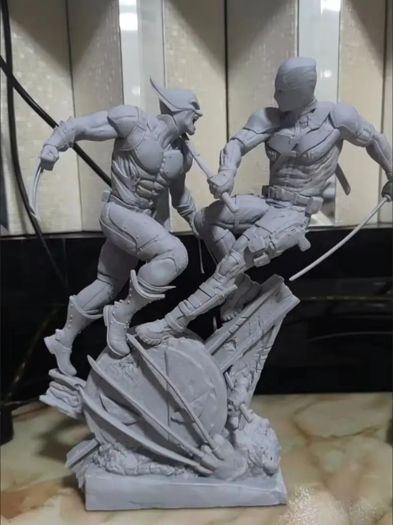 2024 New Movie Deadpool and Wolverine Handheld White Model 1/8 Scale 3D12K High Precision Printing Coating Enthusiast toys Model