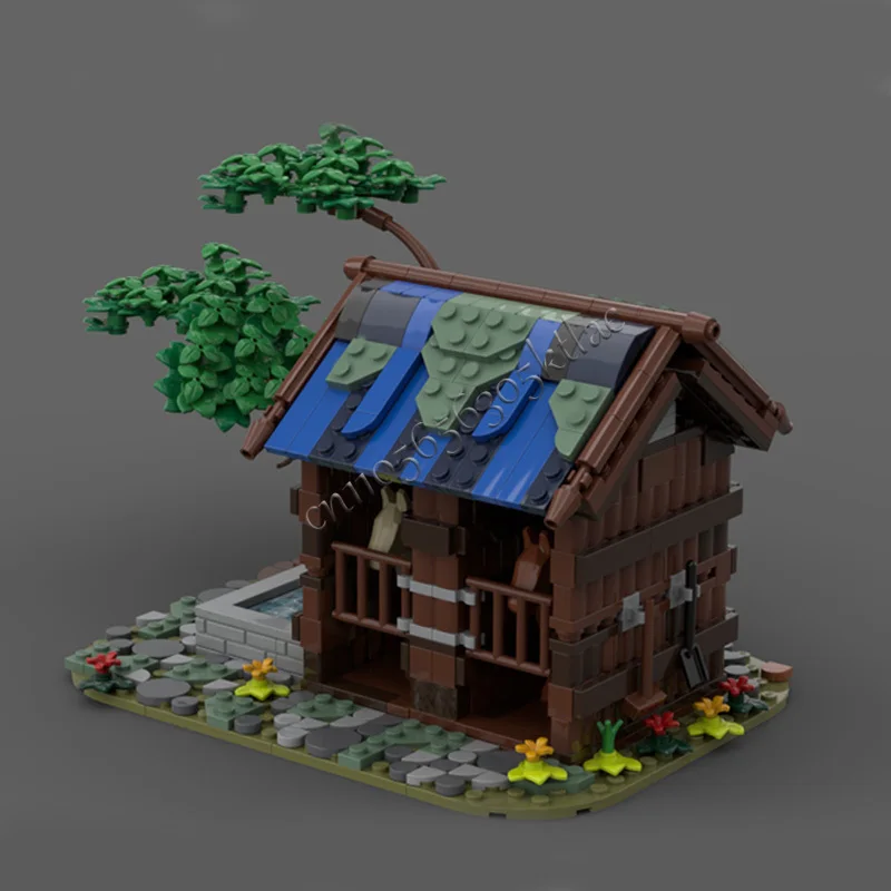 บล็อกตัวต่อแบบโมดูลาร์ 727 ชิ้น ชุดสร้างบ้าน ถนน โรงม้า โรงตีเหล็กยุคกลาง MOC ของเล่นสร้างสรรค์ DIY ของขวัญวันหยุด