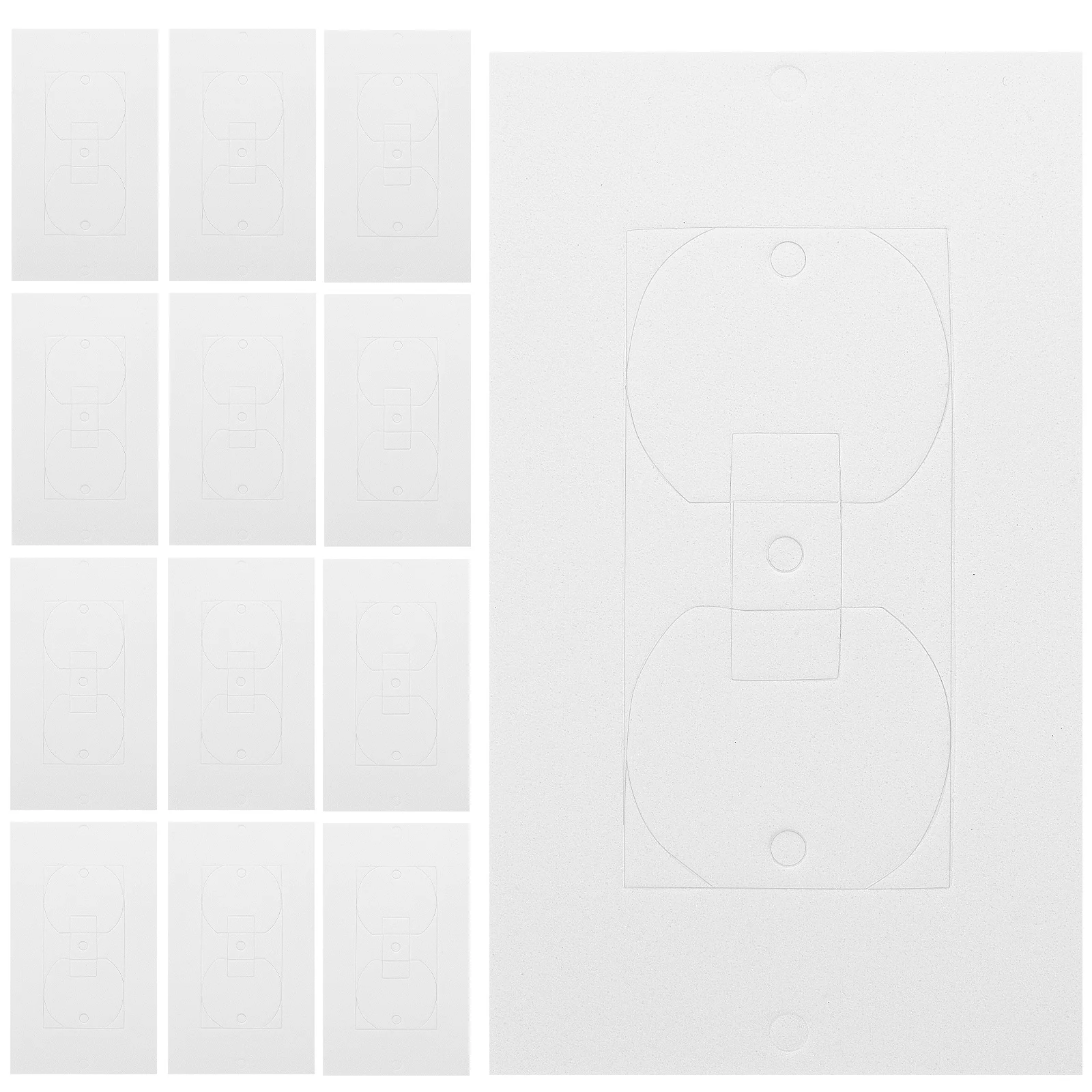 50 قطعة منصات العزل المخرج غطاء المقبس لوحة الحائط عازل حشية السلامة الكهربائية لمصابيح ويندوز هيكل البناء #2