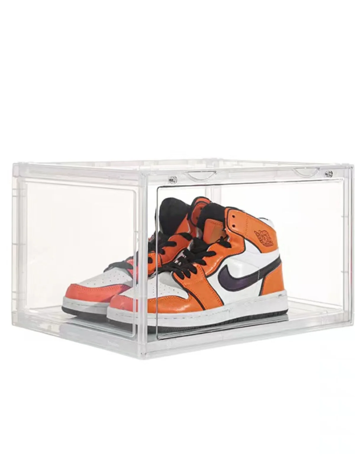 

Transparent shoe box shoe storage artifact AJ sneaker display case acrylic magnetic storage box thickened plastic shoe wall