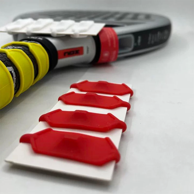 Tennisschläger-Griffverbesserungsringe, 4 Farben, Erhöhen die Reibung und Reduzieren Vibrationen, Silikonmaterial, 4er-Pack, Padel-Zubehör G – Detail 6