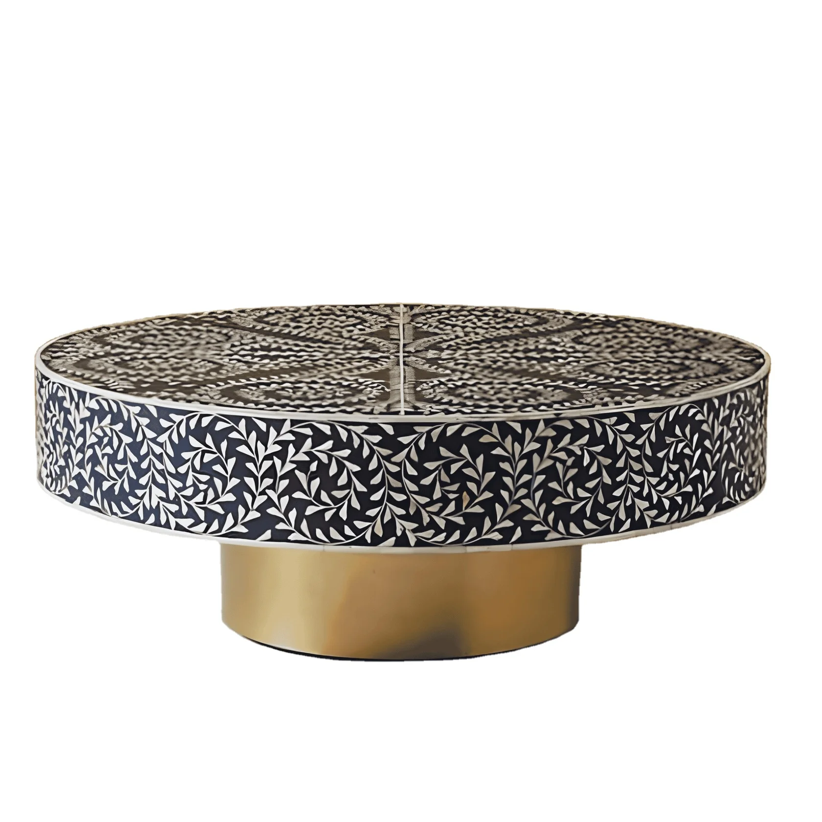 #New Design Luxury Mother of Pearl Inlay Coffee Table Decorative MOP Table Living Room Furniture Made in Vietnam