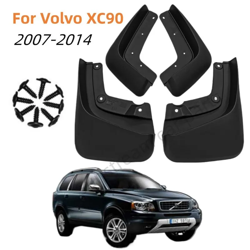 4pcs Mudguards for Volvo XC90 2007-2014 Fender Mud Flap Guard Splash Car Auto Styline Front Rear 2008 2009 2010 2011 2012 2013