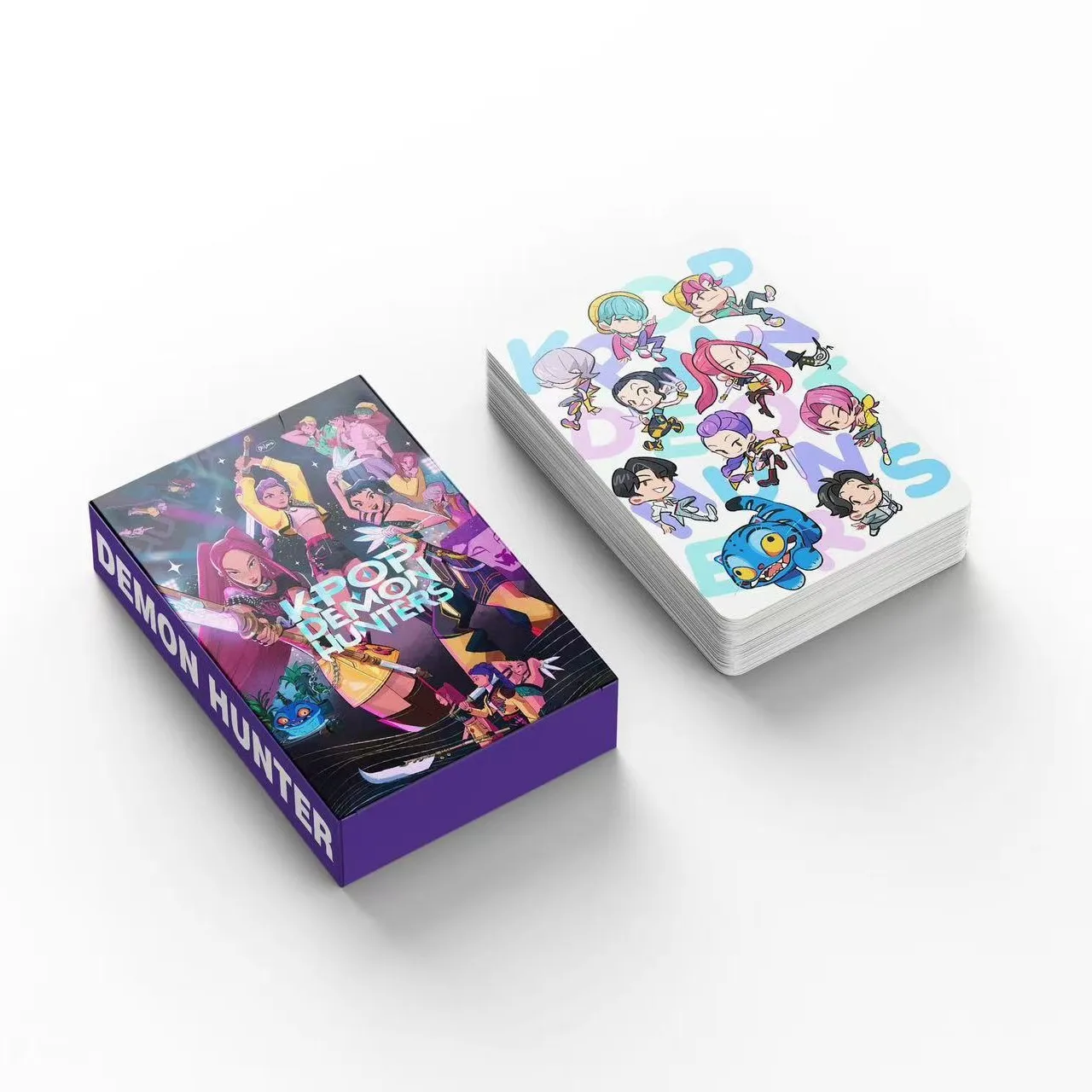 55 قطعة من بطاقات Huntrix Girls KPop Demon Hunters LOMO، مجموعة بطاقات الصور الفوتوغرافية القابلة للجمع
