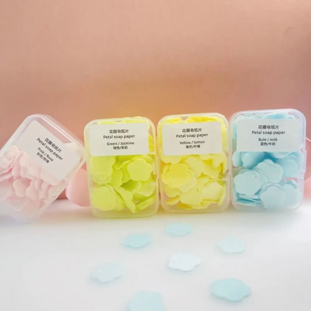 

100 pcs Outdoor Portable Soap Sheets Dissolvable Disposable Soap Paper Thin Cleaning Hand Washing Soap Adults