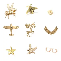 2024 variety of styles retro cute little bees, eagles, dinosaurs, puppies, wheat ears, animals and plants, brooches, fashionable