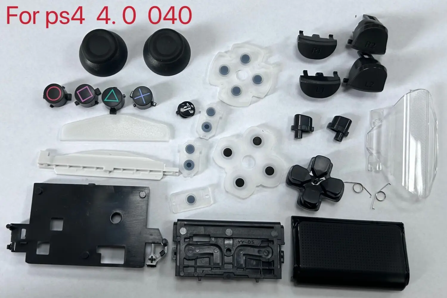 1 Satz für ps4 slim 4,0 Jdm-040 Game Pad Controller l1r1 l2r2 Richtung Tastatur leitfähige Gummi knopf Joystick Kappe mit Feder