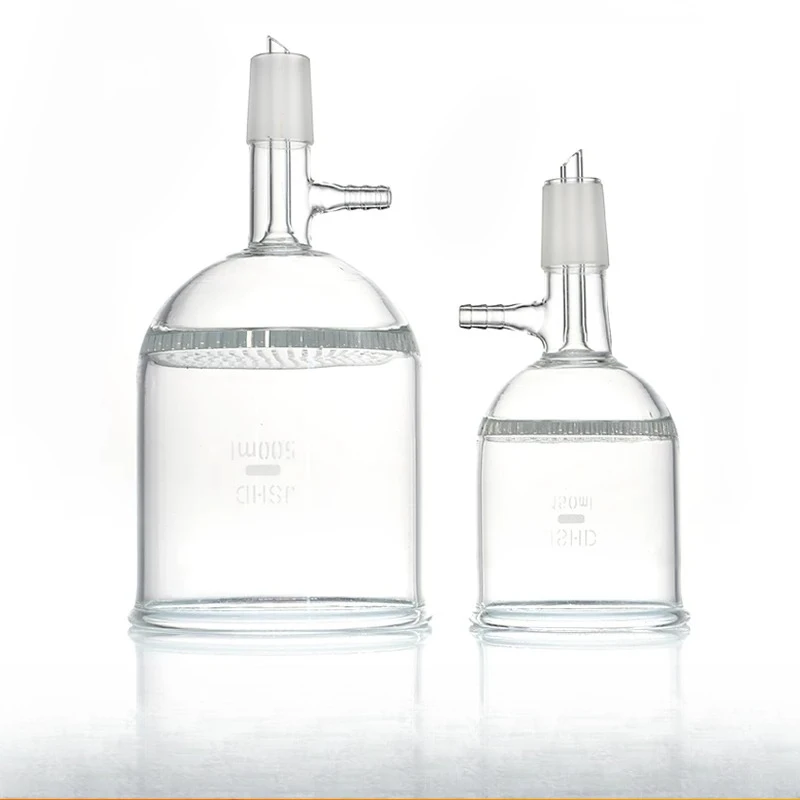 1PC Ground Joint Filter Funnel 30-2000mL 19# 24#, Porous Glass Plate Suction Funnel, Lab Filtration Equipment, Side Suction Port