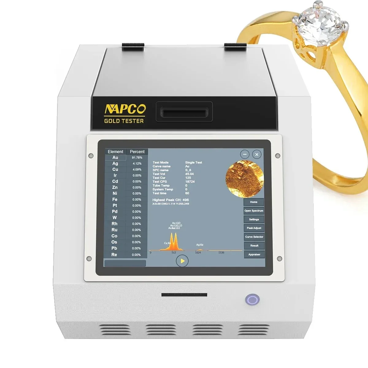 2026 new High Quality Gold Elements Metal Test New Arrival  Jewelry Karat Machine, Analyzer, Tester Purity NAP8200