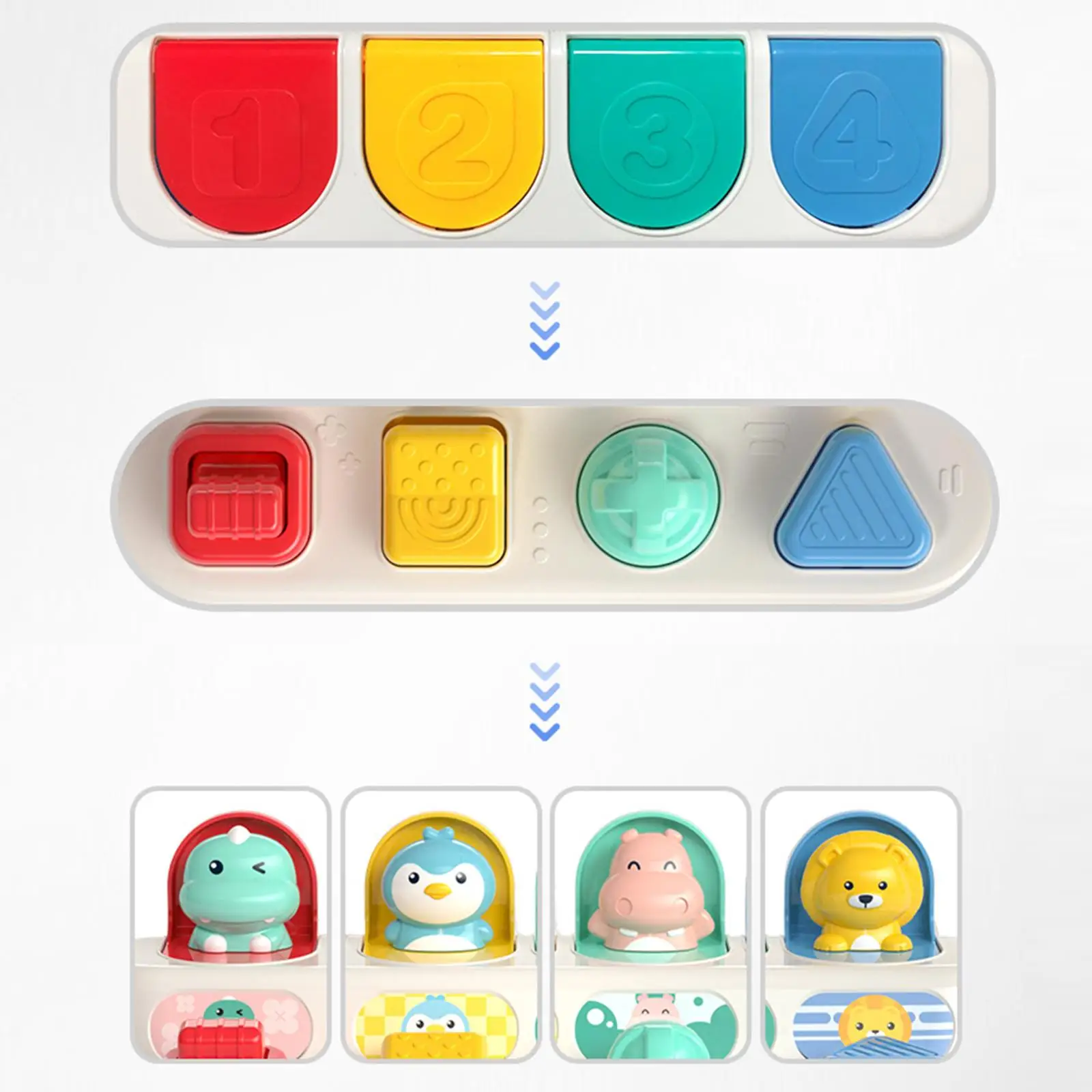 Switch Box Montessori Active Wooden Pounding Bench Toy for Bus Activity Boys