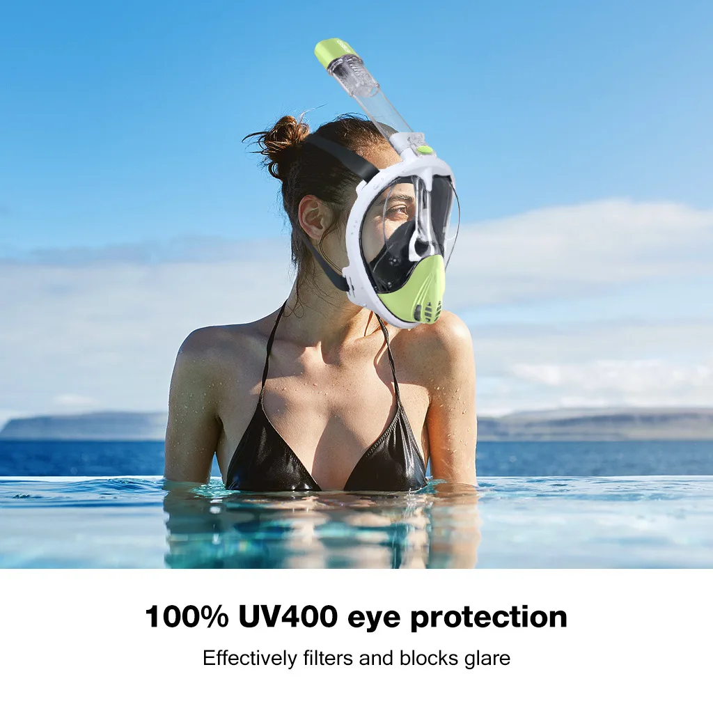 Underwater Scuba Anti Fog Full Face Diving Mask Snorkeling Respiratory Masks Safe Waterproof Swimming Equipment for Adult Kids