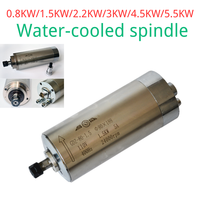 0.8/1.5/2.2/3/4.5/5.5KW Water-Cooled Spindle Optional 220V 380V For DIY Frame Engraving Milling Machine