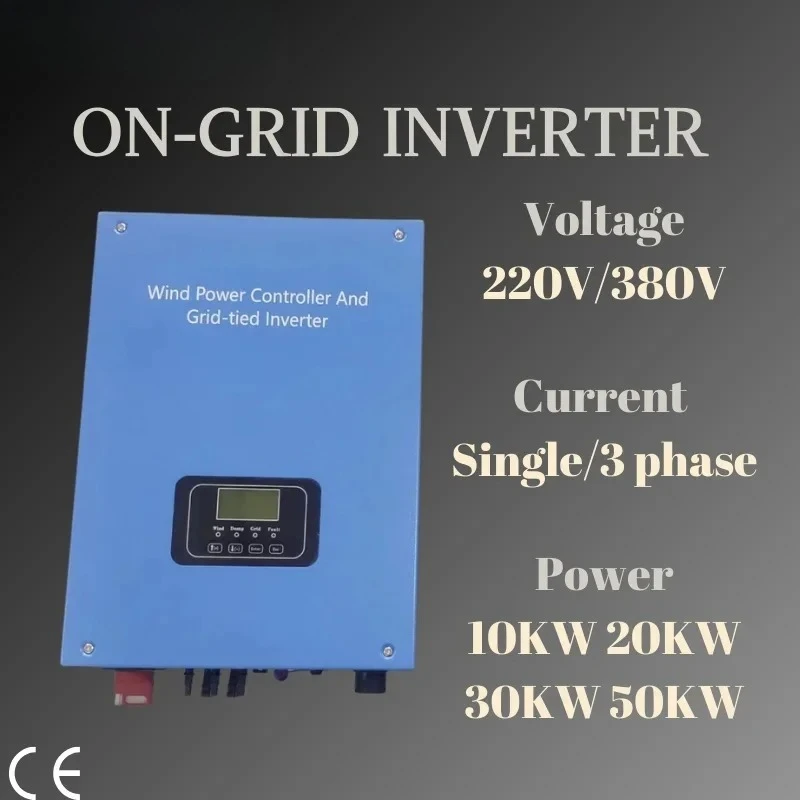 30KW 20KW 10KW Wind Power On-Grid Inverter Outputs 220V 380V for Three-Phase Wind Turbines and Generators