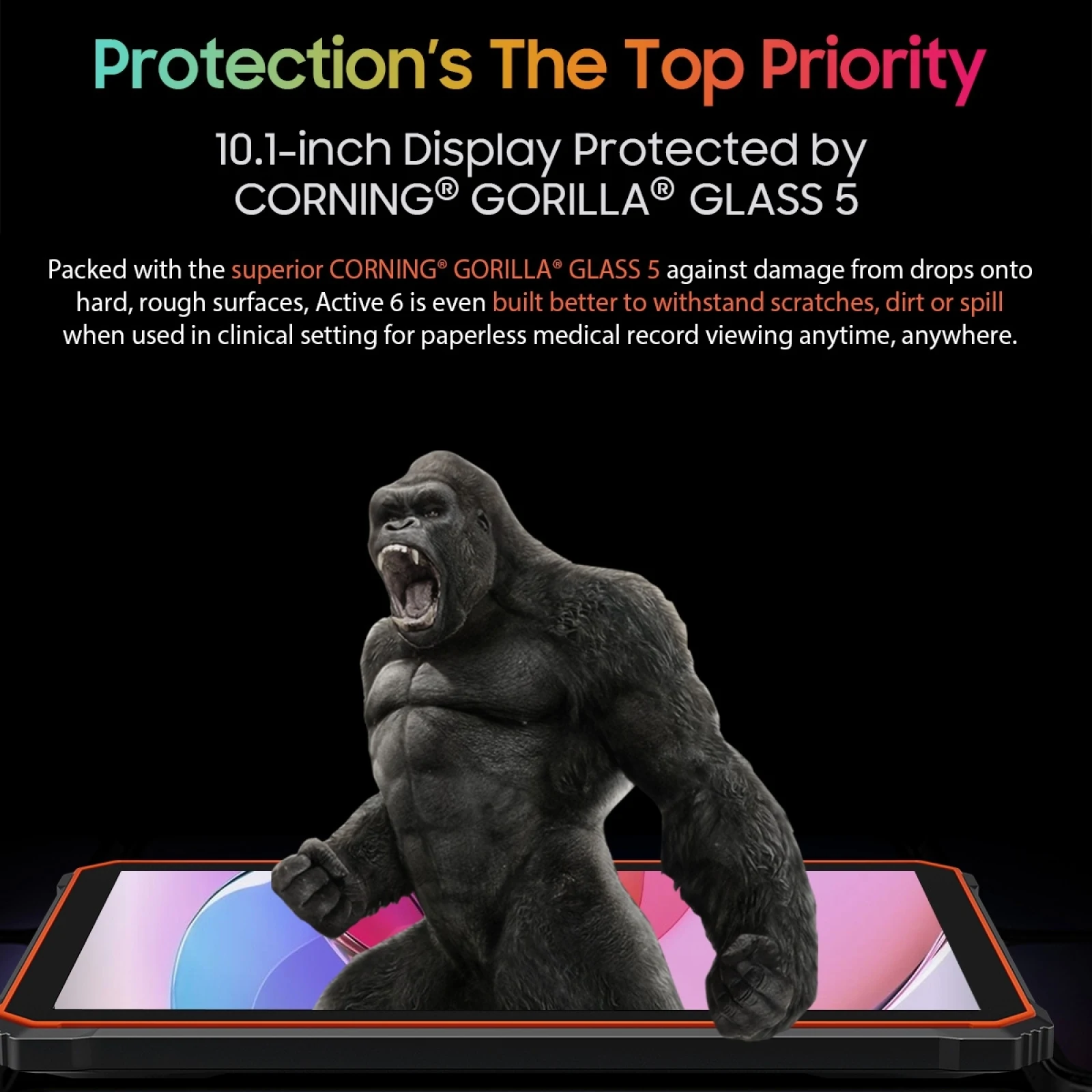 Blackview Active 6 Rugged Tablet PC Android 13 T606 Octa Core 8GB 128GB 10.1\'\' Display 13000mAh Battery Dual 4G Global Version