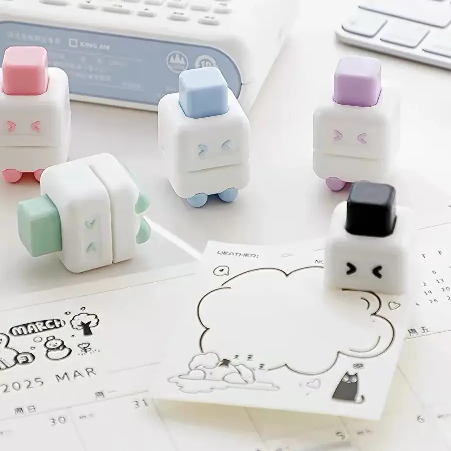 1 шт., 5 мм дырокол с отрывными листами, милый робот-дирокол с одним отверстием, мини-портативный, доступен в пяти цветах.