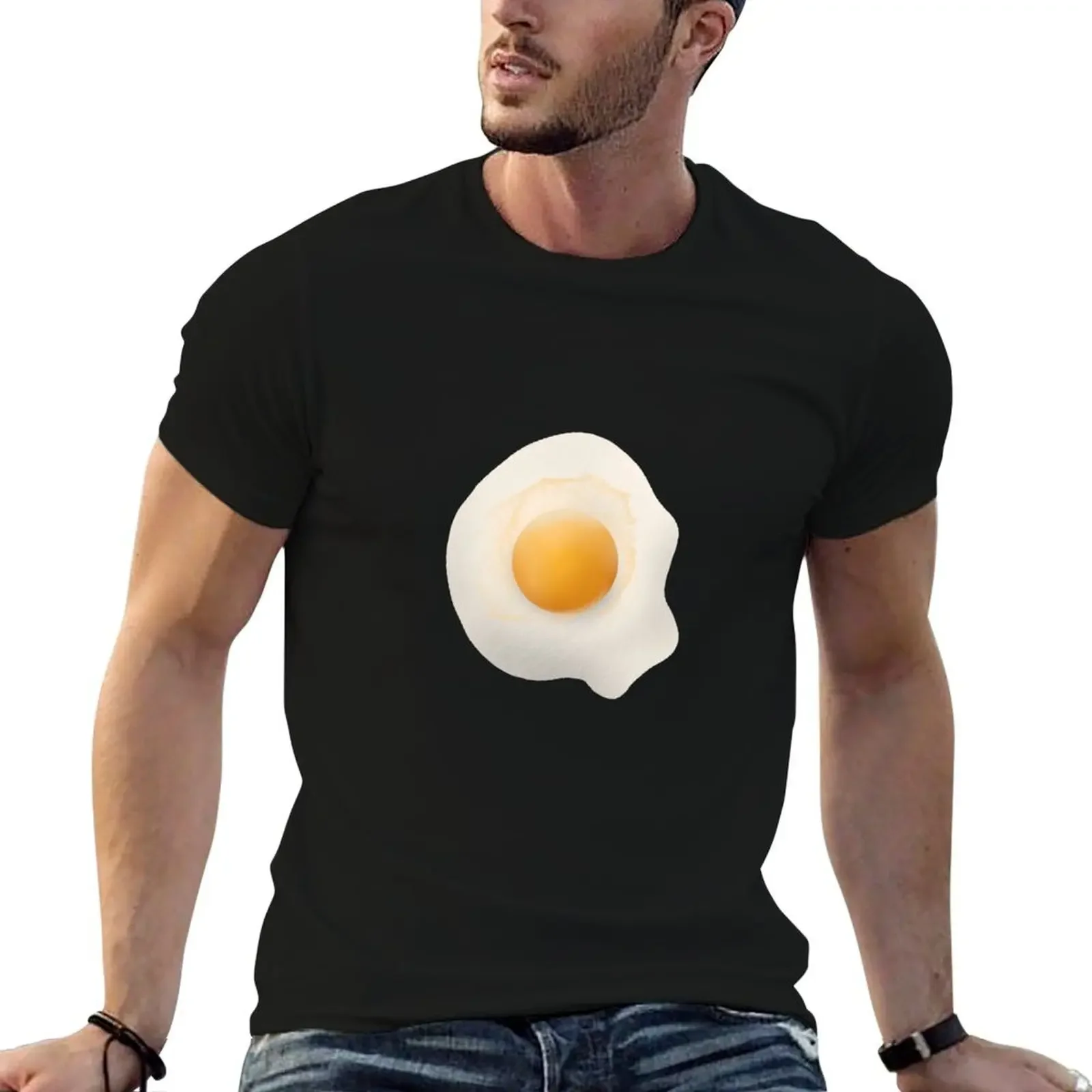 fried egg T-Shirt vintage graphic tee customizeds sweat blue archive men t shirt