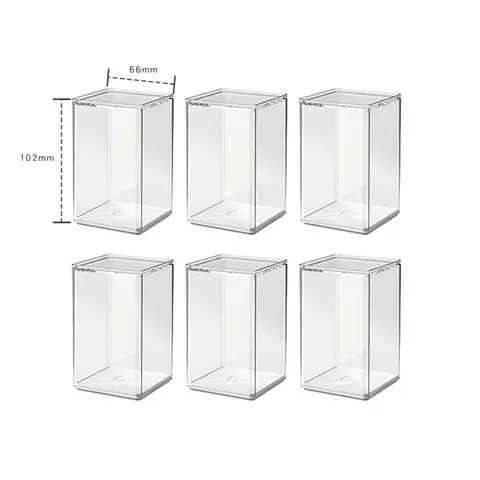 Handmade Display Box For Labubu Doll 4PCS Dust-Proof Storage Box  Transparent Acrylic Doll Display Box Two Specifications