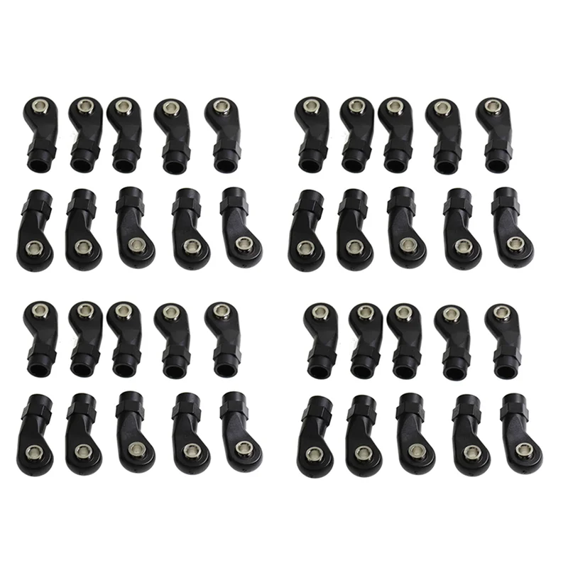 40 Stücke Kunststoff M4 Stangenendverbindungskugeln Gelenkkopf Für 1/10 RC Car Crawler Axial Scx10 II 90046 Traxxas Trx4, D-AA02
