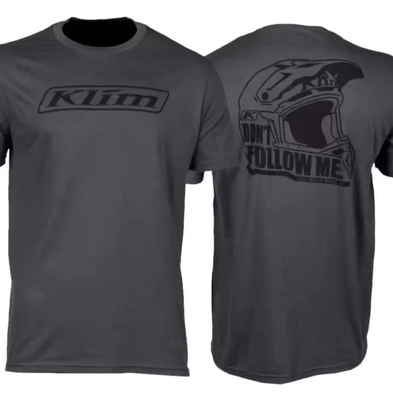 AliExpress NONE OrangeLAB Klim motorcycle print T-shirt for Summer and Autumn 2025 loose and casual short-sleeved men's and women's sport top