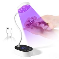 UV Nail Lamp Gooseneck Mini UV Light for Gel Nails 36W Rechargeable LED Auto Sensor Nail Dryer for Salon Home DIY Use