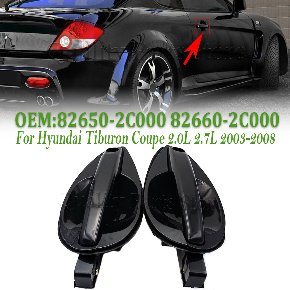 Para Hyundai Tiburon Coupe 2.0L 2.7L 2003-2008 un par de manija de puerta delantera Exterior de coche captura izquierda/derecha 82650-2C000 82660-2C000