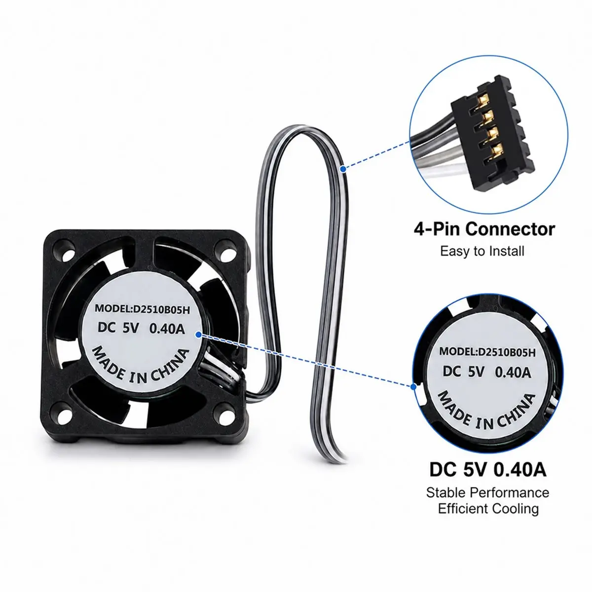 For H2S Extruder Hotend Cooling Fan / Throat Tube Cooling Fan 3D Printer Spare Part for H2S